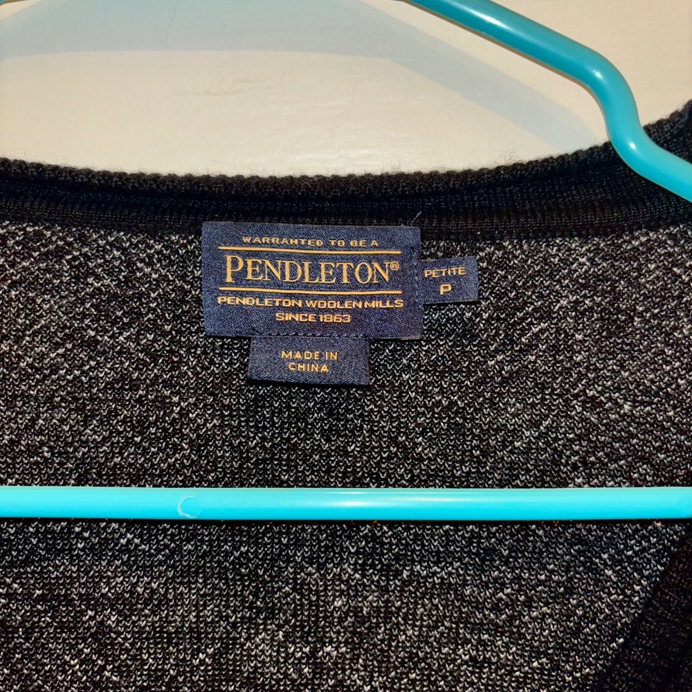 Pendleton Black White Wool Native Southwestern Ca… - image 7